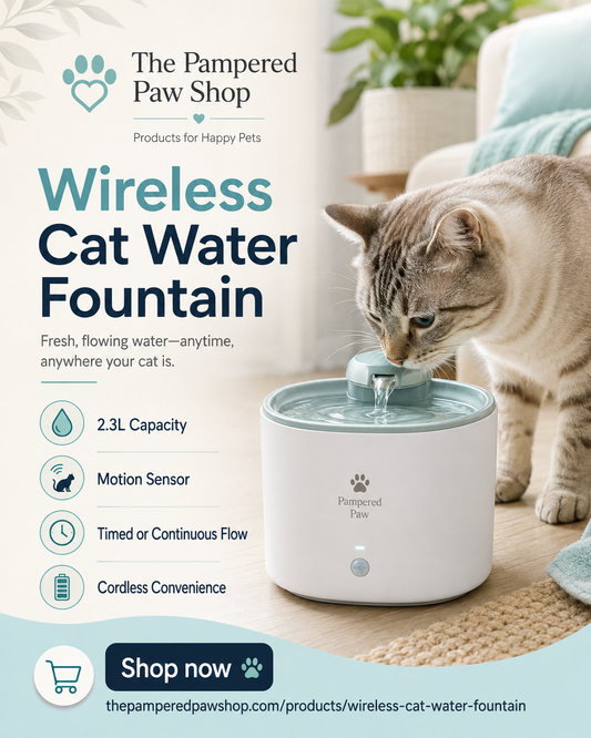 Wireless Water Fountain Benefits for Cats and Dogs