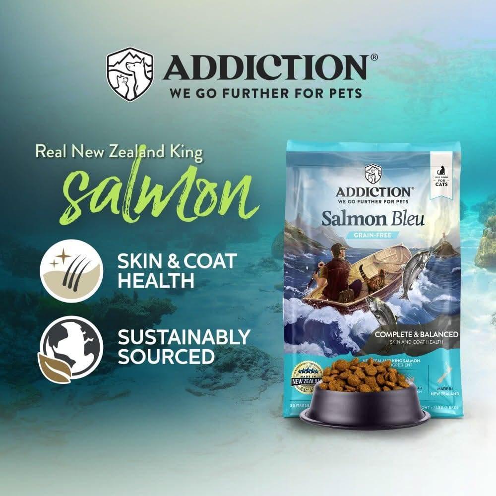 ADDICTION Salmon Bleu grain-free dry cat food pouch, complete & balanced