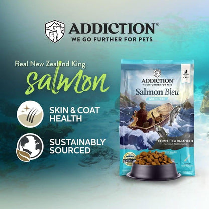 ADDICTION Salmon Bleu grain-free dry cat food pouch, complete & balanced