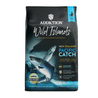 Addiction Wild Islands New Zealand Pacific Catch dry cat food bag
