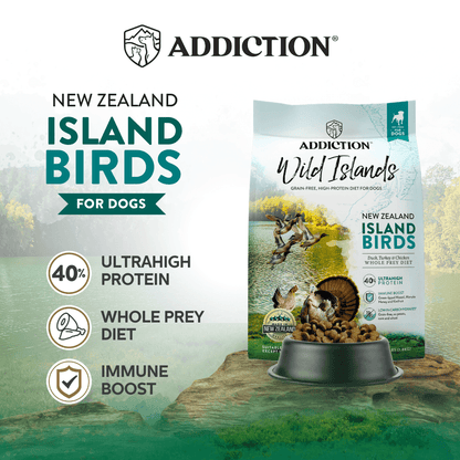 Dry dog food for dogs, New Zealand Island Birds, 40% ultrahigh protein