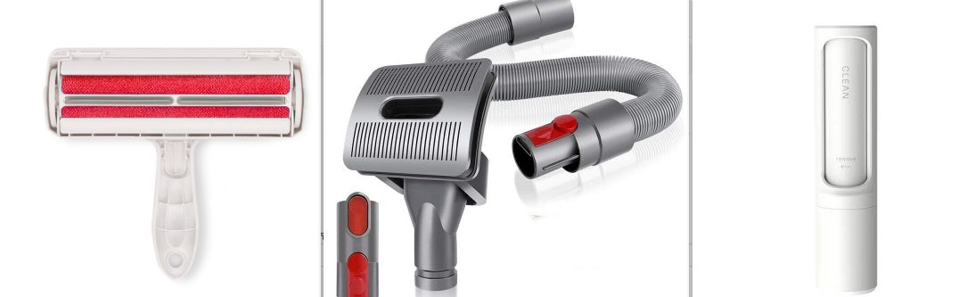 2-in-1 pet hair remover with multiple lint roller brush and roller heads