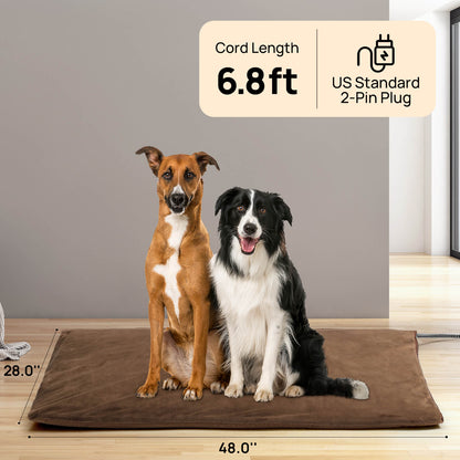 Outdoor pet heating pad with 6.8 ft cord and US standard 2-pin plug for pets