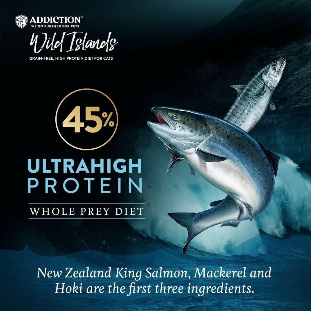 Addiction Wild Islands dry cat food pouch, New Zealand Pacific Catch