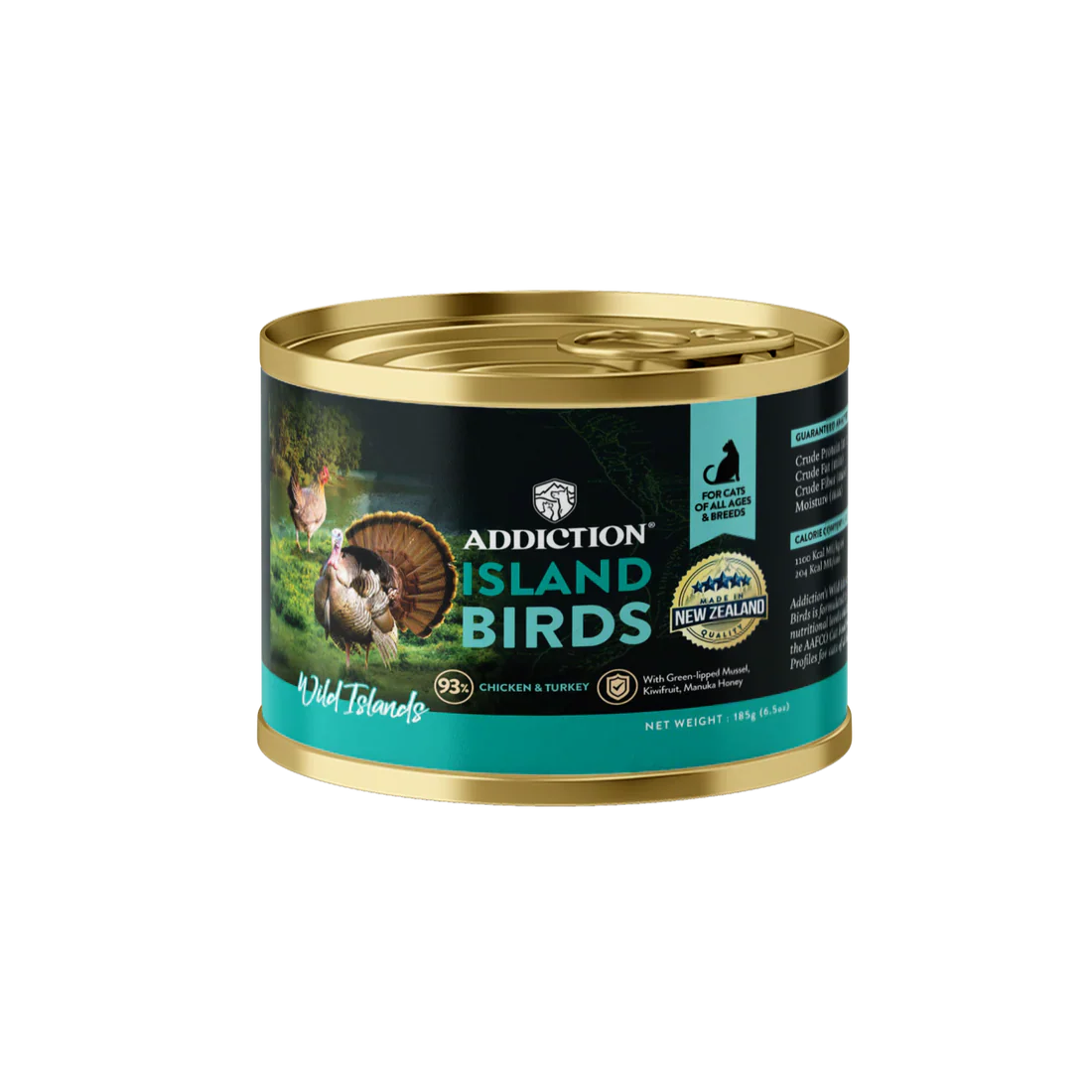 Addiction Wild Islands Island Birds grain-free cat food can, chicken and turkey recipe