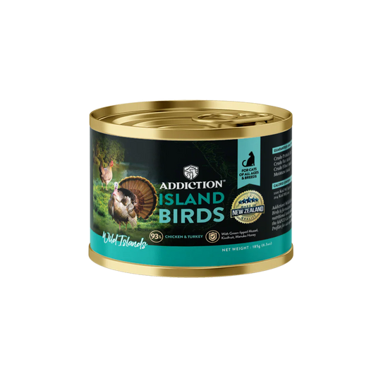 Addiction Wild Islands Island Birds grain-free cat food can, chicken and turkey recipe