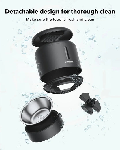 Black PETLIBRO automatic pet feeder with detachable bowl for cleaning