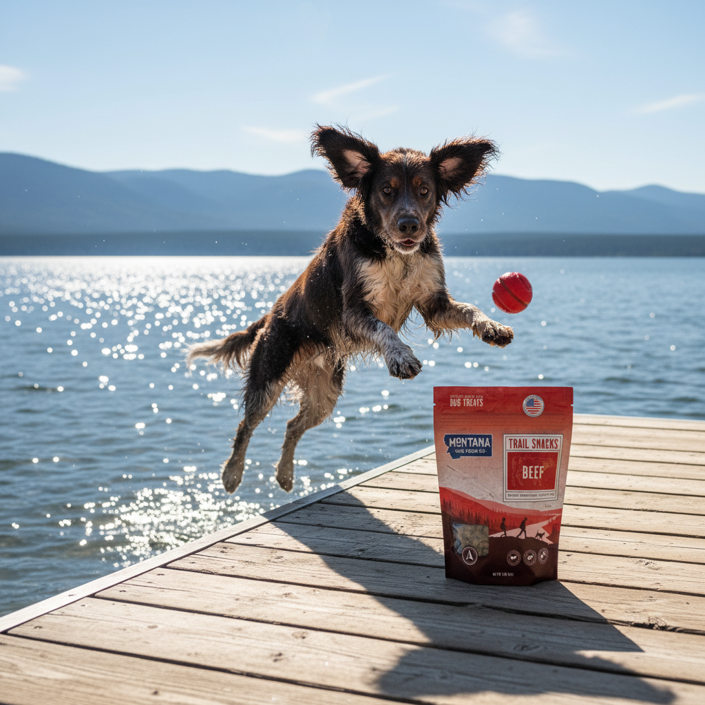 Freeze-dried raw beef heart dog treats pouch with ideal for training seal and 100% beef heart
