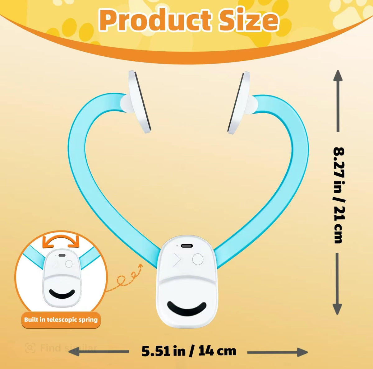 Heart-shaped cat door toy with telescopic spring and elastic rope, product size