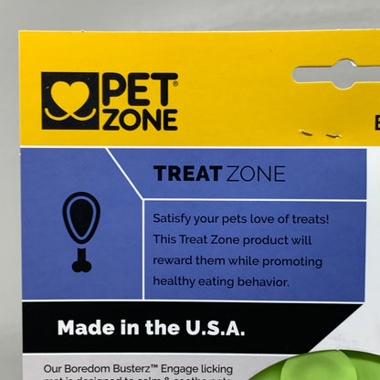 Treat Zone product panel on Pet Zone Engage slow feeder licking mat box
