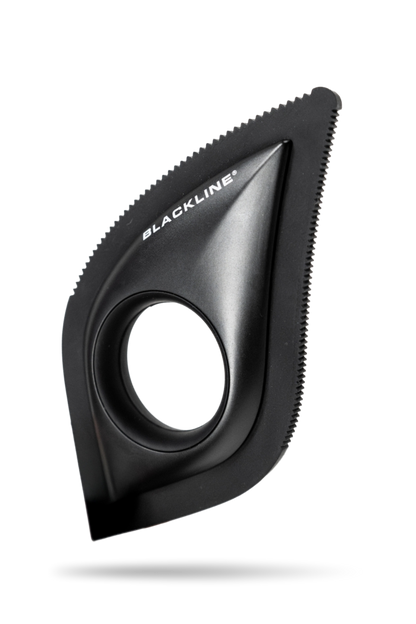 BlackLine pet grooming brush tool, triangular head with fine bristles