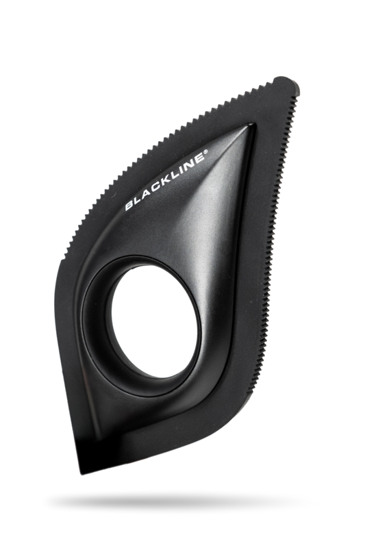 BlackLine pet grooming brush tool, triangular head with fine bristles