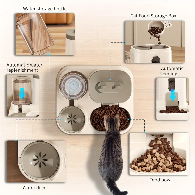 Spill-Proof Pet Feeder & Water Bowl