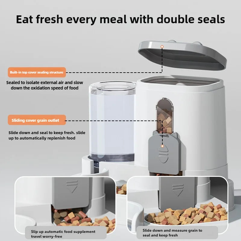 Spill-Proof Pet Feeder & Water Bowl