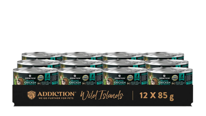 12-pack canned cat food, Wild Islands chicken & turkey, 12x85g cans