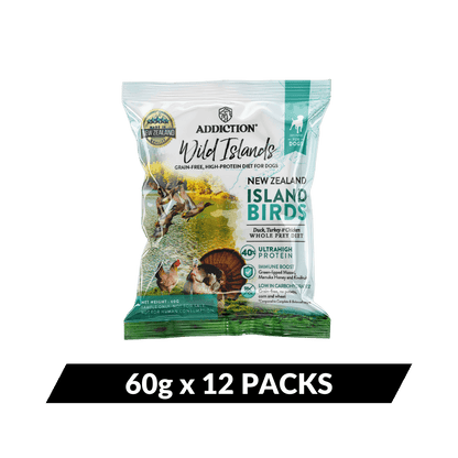 Premium dry dog food pouch with 60 g x 12 packs banner