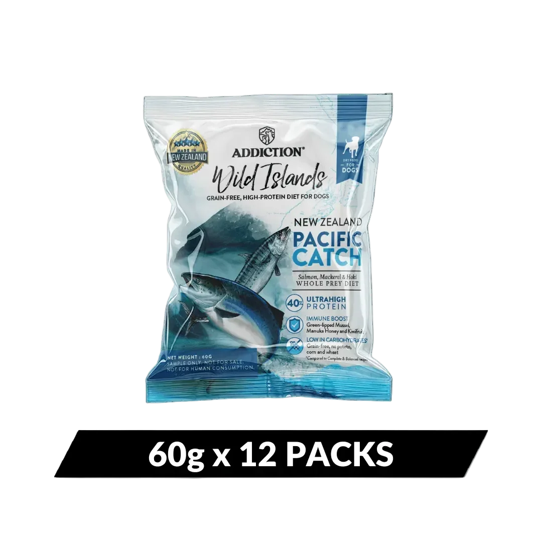 Addition Wild Islands Pacific Catch dog food bag, 60 g x 12 packs