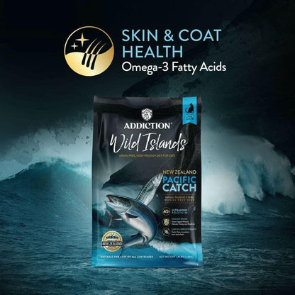 Addiction Wild Islands dry cat food pouch, Skin & Coat health, Pacific Catch