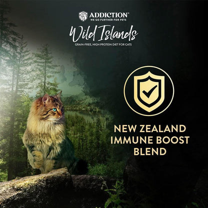 Addiction Wild Islands dry cat food pouch, New Zealand Immune Boost blend