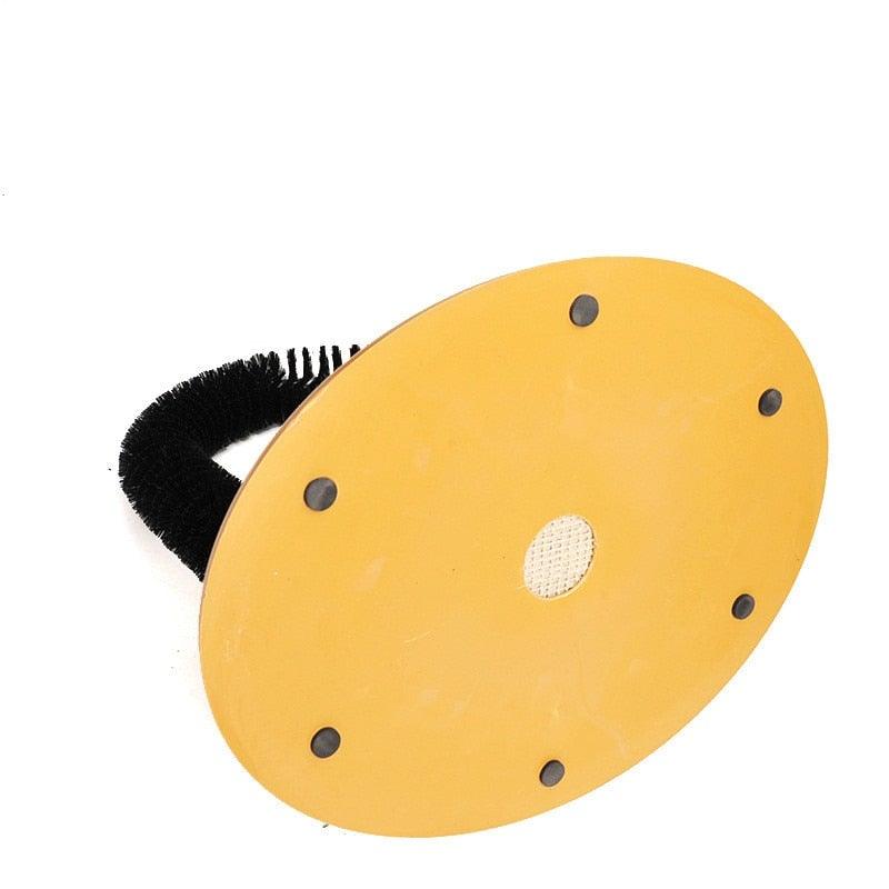 Replacement yellow circular pad for cat arch massager base with screw holes