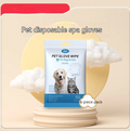 Pet disposable spa glove wipes, 6-piece pack with white gloves for dogs and cats