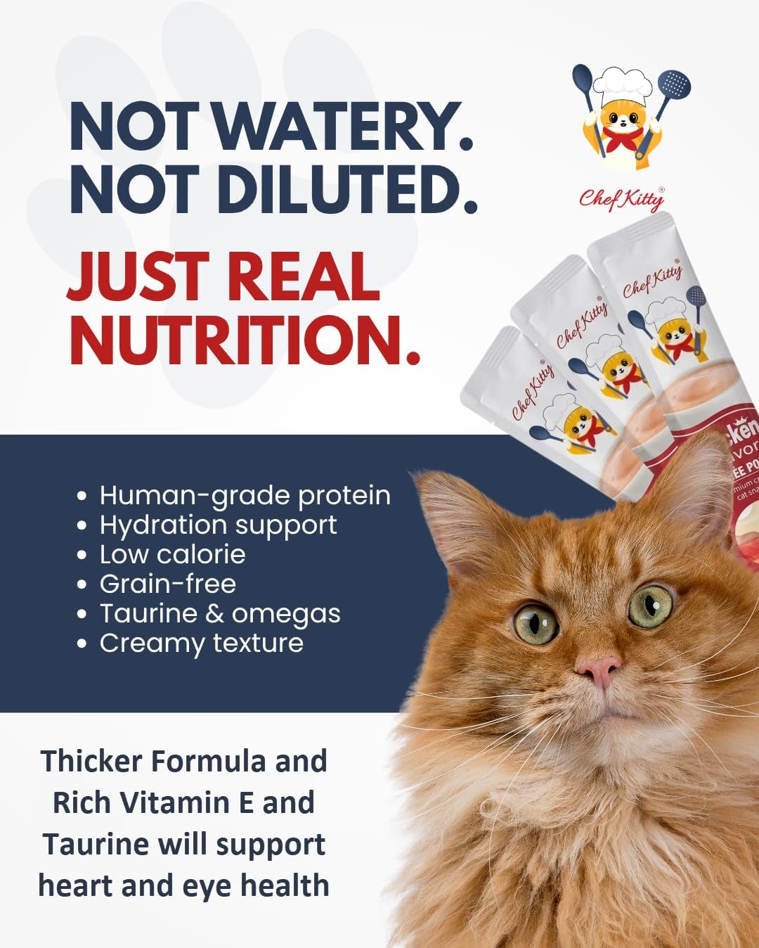 Cat puree pop tubes pouch pack with creamy treat tubes and nutrition claims