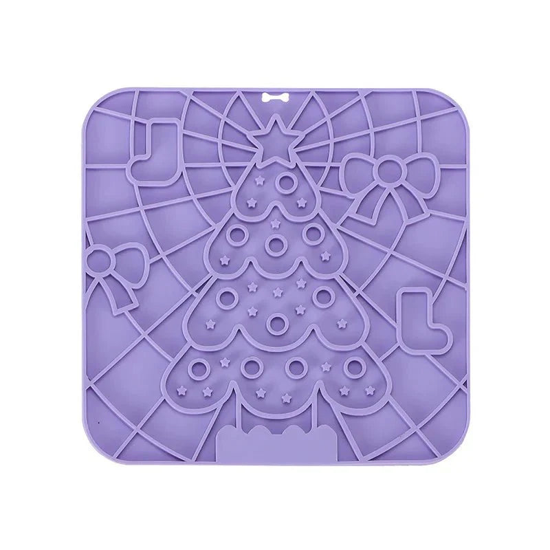 Silicone Pet Lick Mat | Slow Feeder Plate with Suction Cups for Dogs