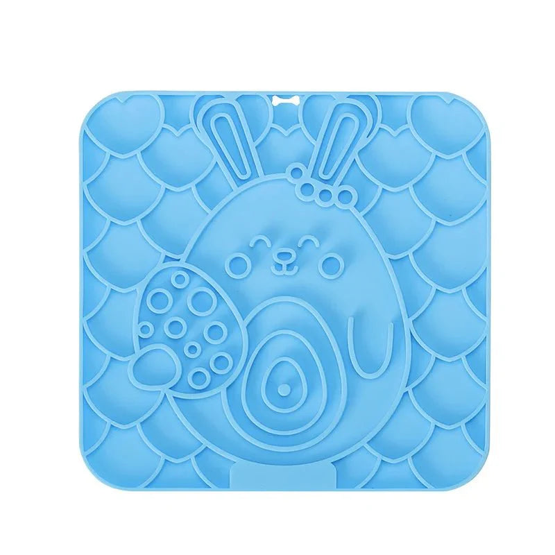 Silicone Pet Lick Mat | Slow Feeder Plate with Suction Cups for Dogs