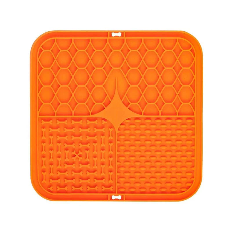 Silicone Pet Lick Mat | Slow Feeder Plate with Suction Cups for Dogs