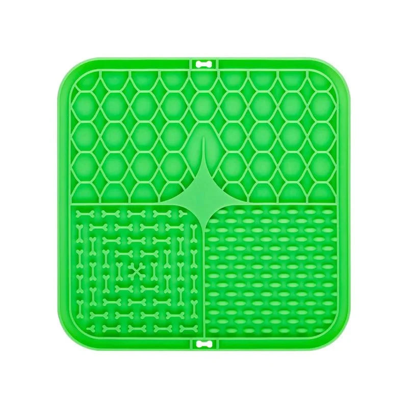 Silicone Pet Lick Mat | Slow Feeder Plate with Suction Cups for Dogs