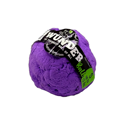 Purple WUNDERball fetch toy ball with black label band on the side