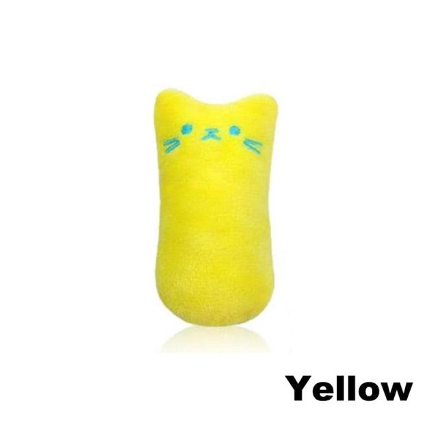Yellow cat-shaped slow feeder lick mat for cats and dogs